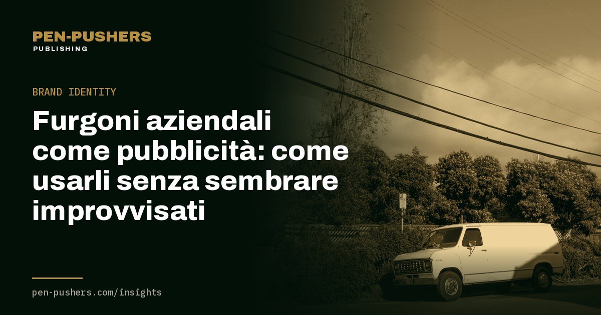 Furgoni aziendali come pubblicità: come usarli senza sembrare improvvisati